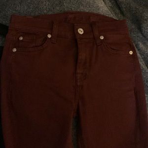 Joe’s skinny maroon